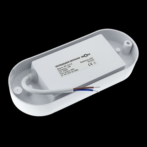 Світильник світлодіодний ЖКХ Biom MPL-О12-6 12Вт 6000К, овал №3