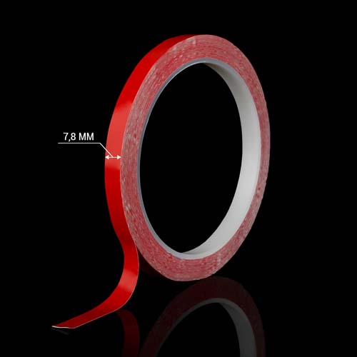 Скотч AT-2s-200-78-10-RED (7,8мм х 10м) тканинна основа, червоний №2