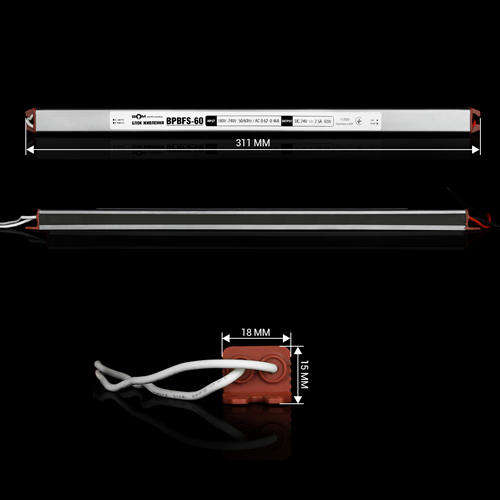 Блок живлення BIOM Professional DC24 60W BPBFS-60-24 2.5А stick герметичний №2