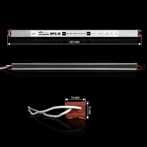 Блок живлення BIOM Professional DC12 36W BPFS-36-12 2А stick герметичний №2