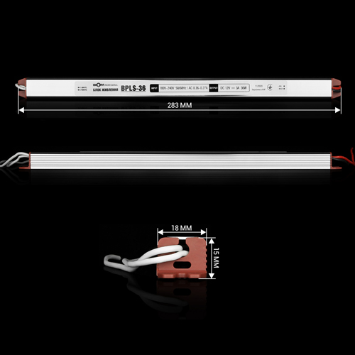 Блок живлення BIOM Professional DC12 36W BPLS-36-12 3А stick №2