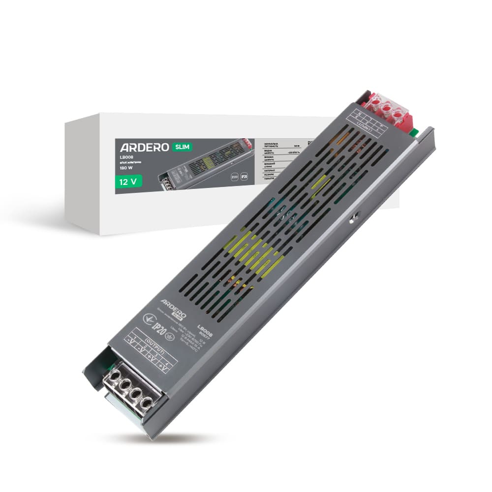 Блок питания для LED ленты Ardero LB008 12В 180Вт №1