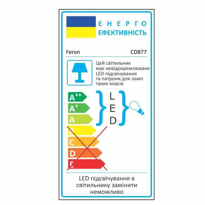 Встроенный светильник Feron CD877 под лампу с подсветкой прозрачный №3