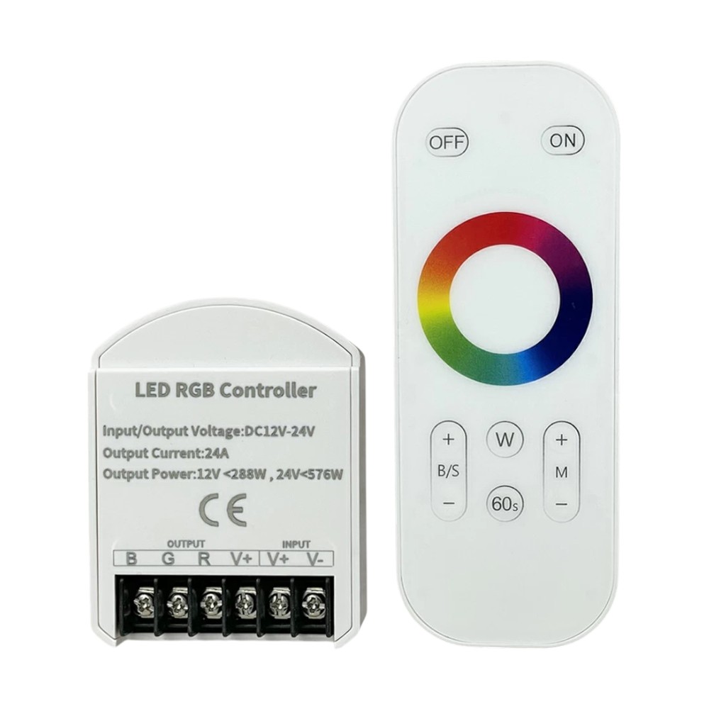 Контроллер RGB OEM C-24-RF8-T-W (8A*3кан) білий №1