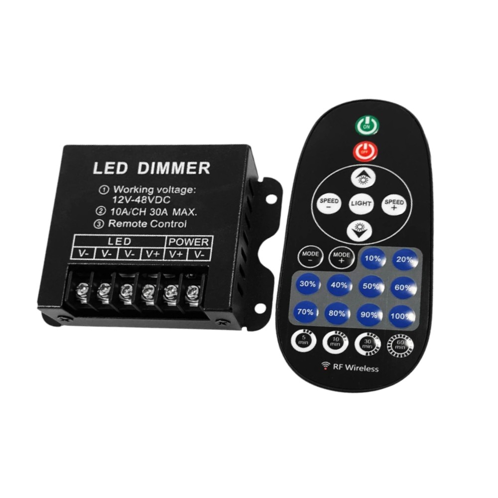 Диммер OEM D-30A-RF23-B DC12-48V (10А 3 канала) чорний №1