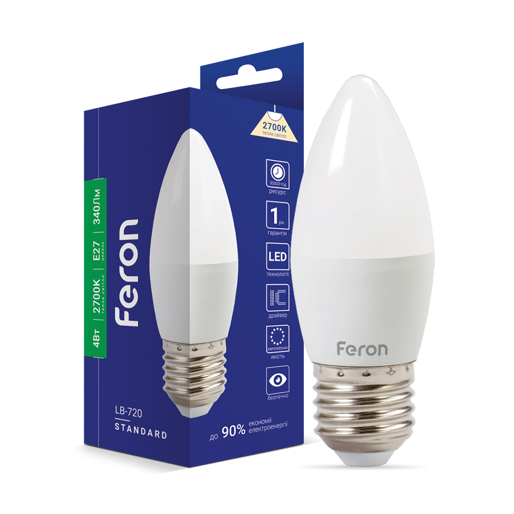 Светодиодная лампа Feron LB-720 4Вт E27 2700K №1