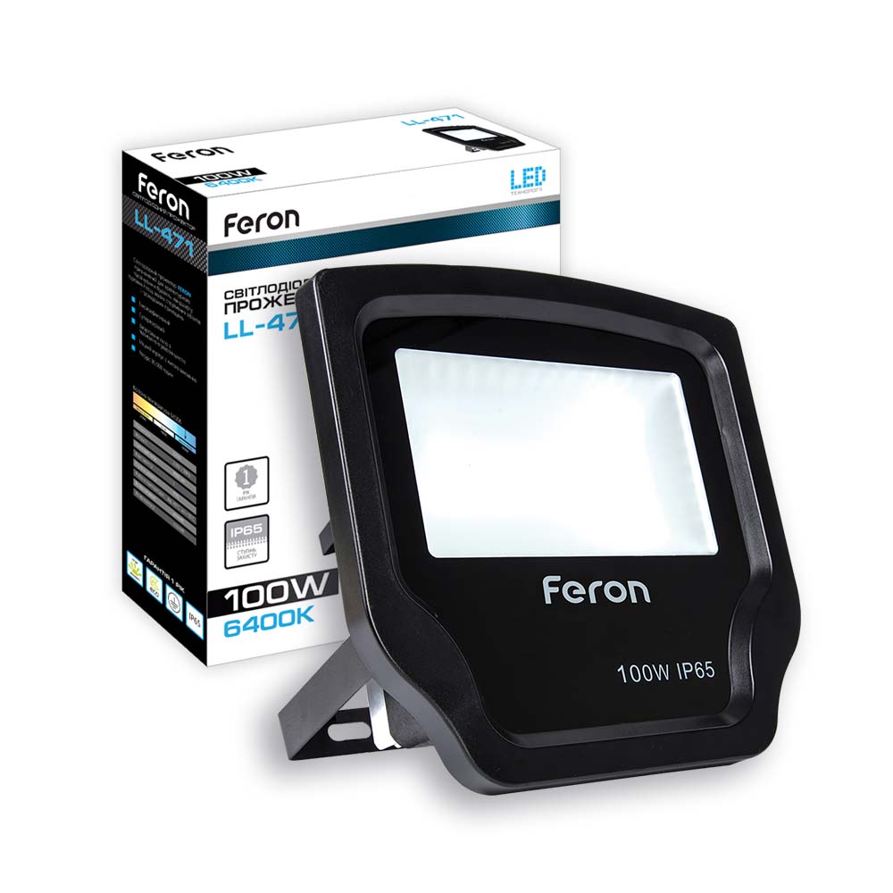 Светодиодный прожектор Feron LL-471 100Вт 6400K черный №1
