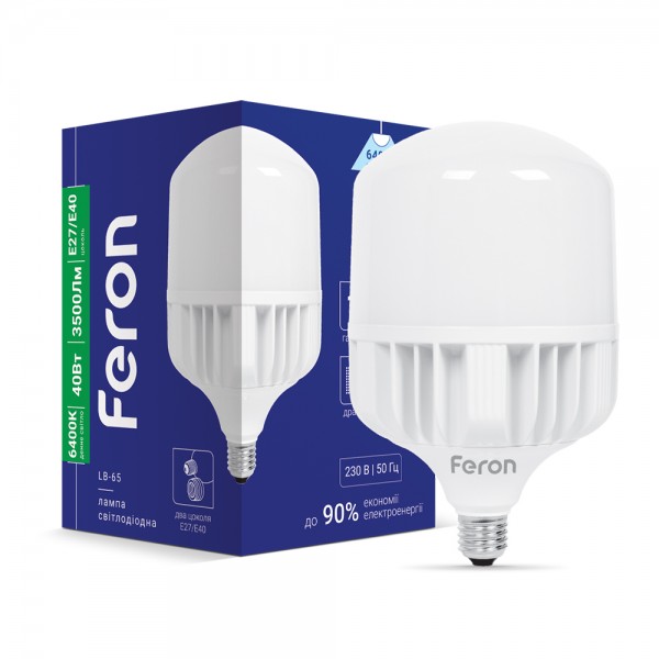 Светодиодная лампа Feron LB-65 40Вт E27-E40 6400K №1
