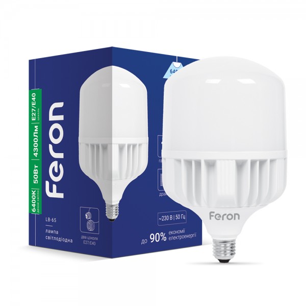 Светодиодная лампа Feron LB-65 50Вт E27-E40 6400K №1