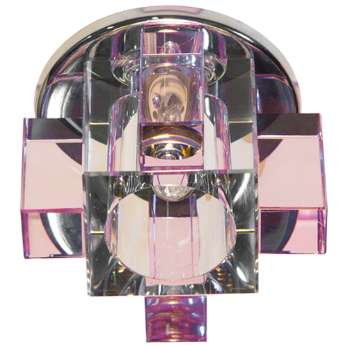 Встроенный светильник Feron C1037 под лампу розовый №1