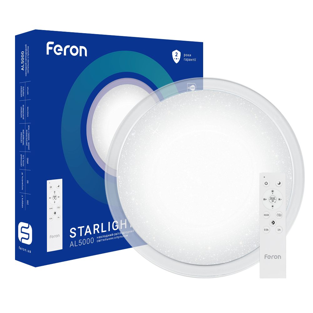 Светодиодный накладной светильник Feron AL5000-S STARLIGHT 60Вт №1