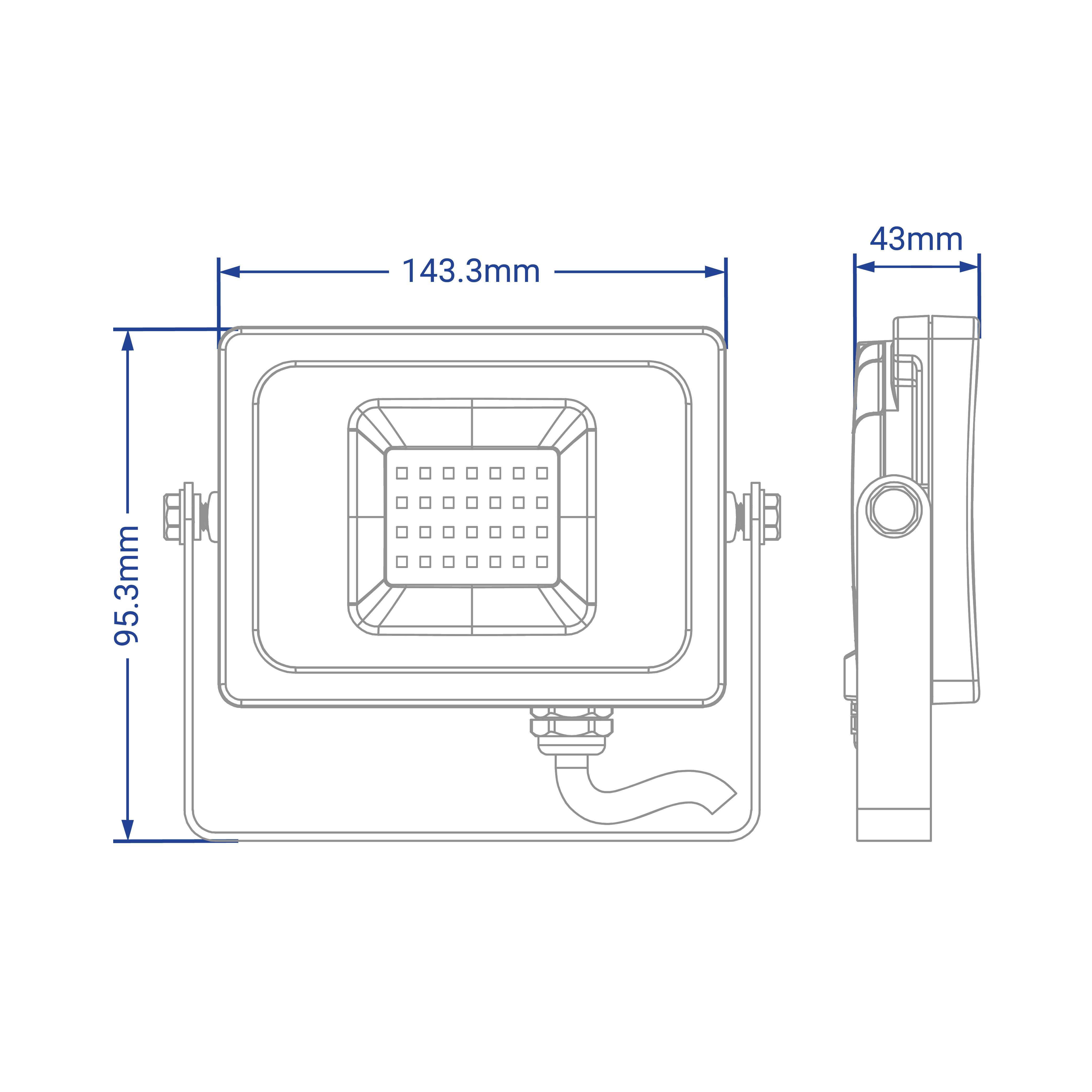 Светодиодный прожектор Feron LL-9030 30Вт 6400K черный №3