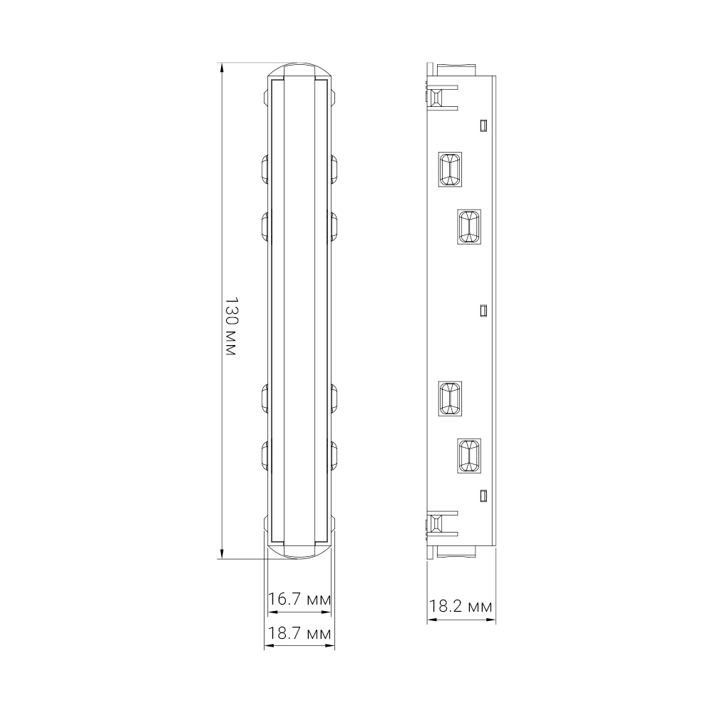 Короткий прямой коннектор Ardero LD3001 черный №2