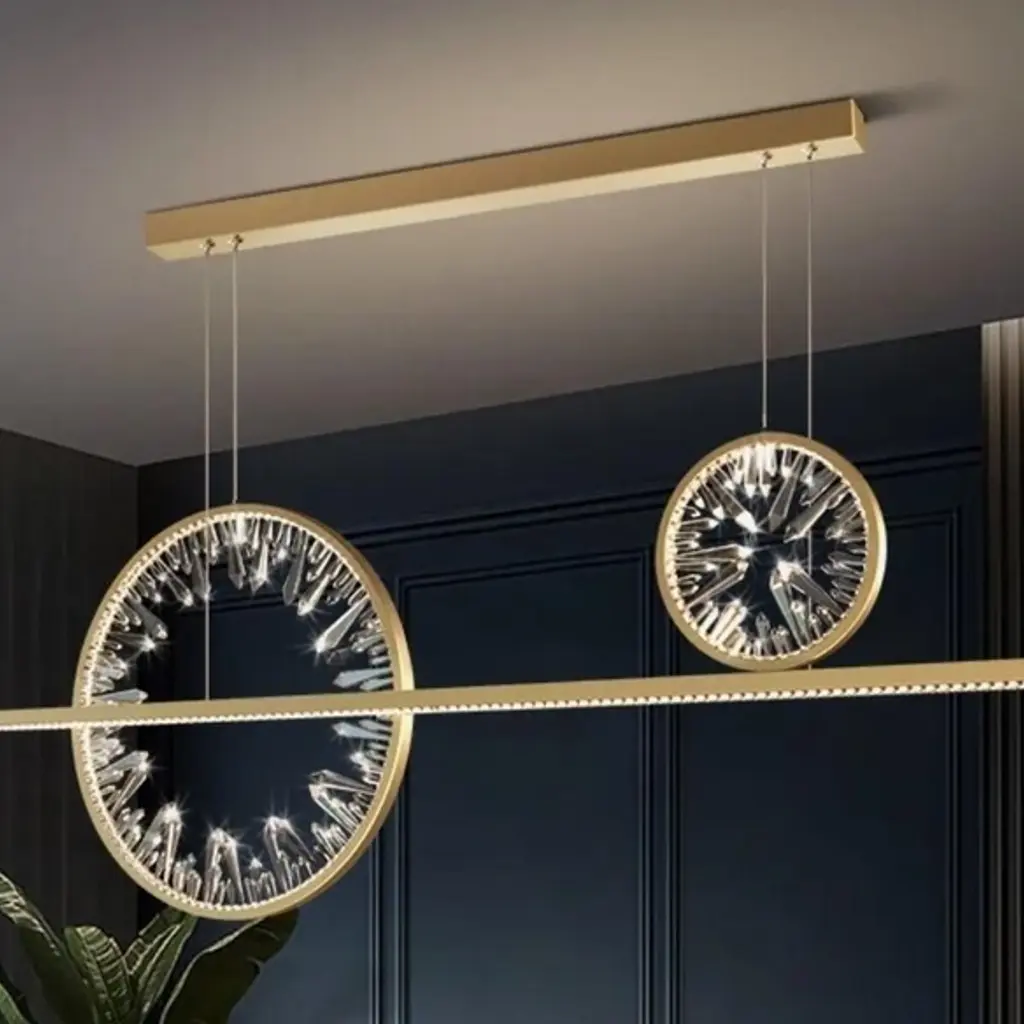 Люстра “BLUM” Double gold ring №2