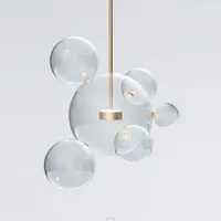 Люстра “BLUM” "BUBBLE" прозрачная 5 шаров №1