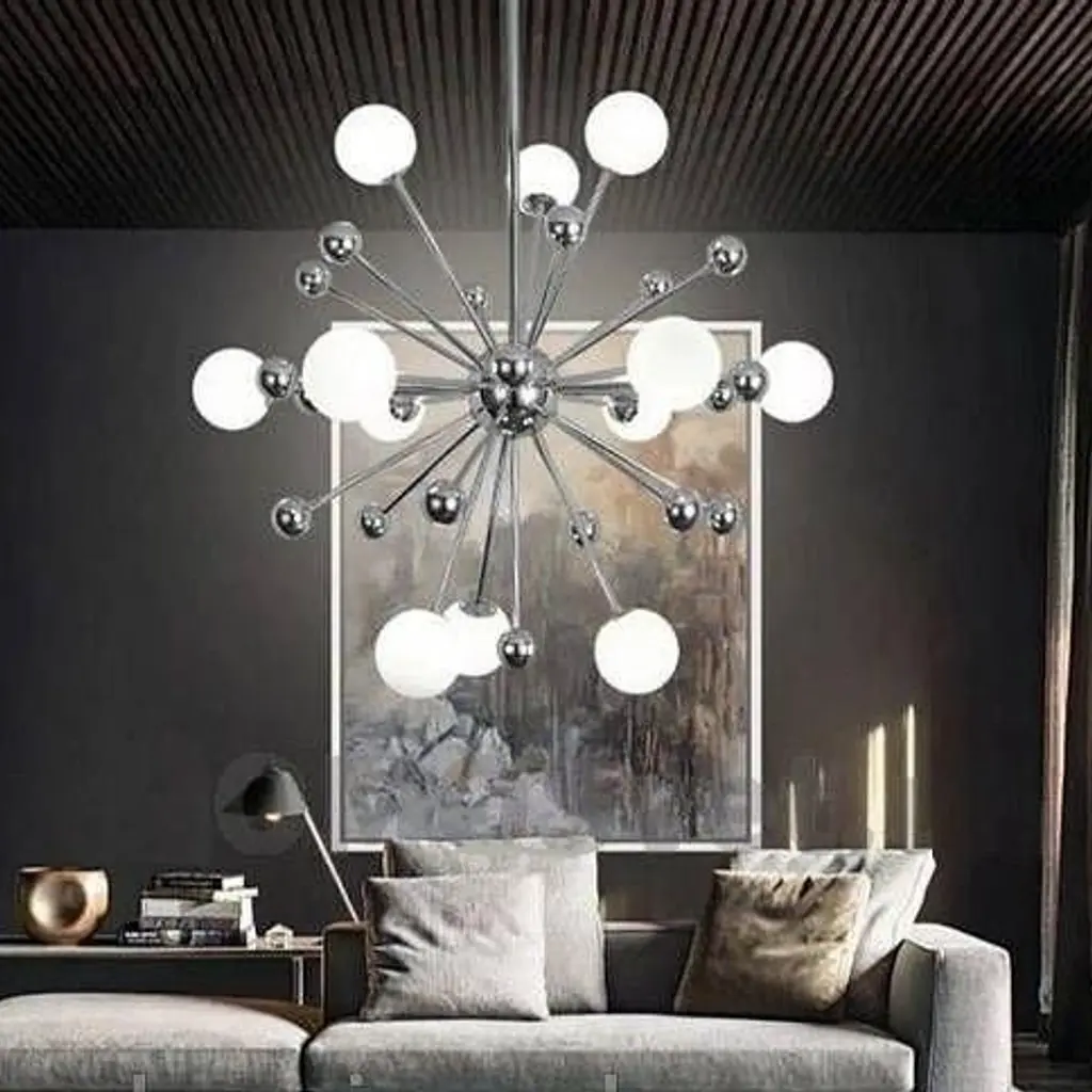 Люстра "BLUM” Одуванчик 12 шаров серебро №2