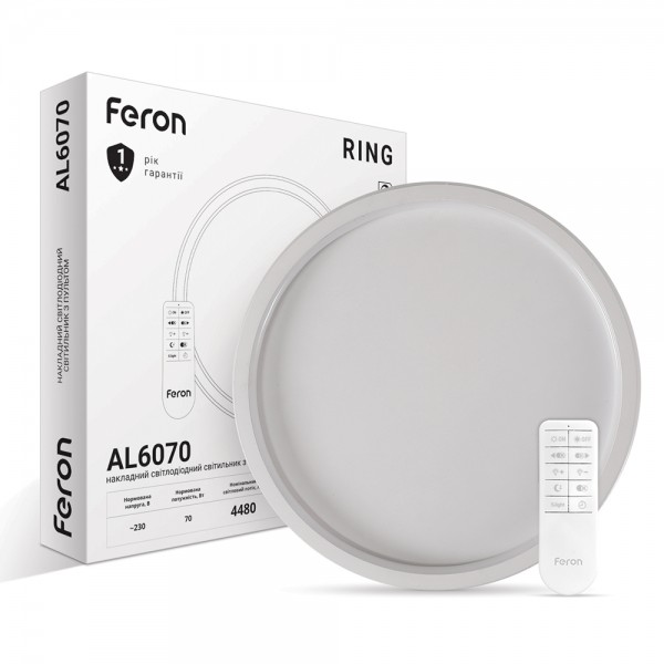 Светодиодная накладная люстра Feron AL6070 RING 70Вт белый №1