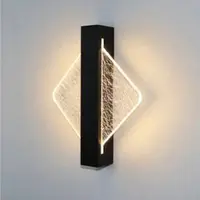 “BLUM” Настенный светильник Прозрачный квадрат черный №1