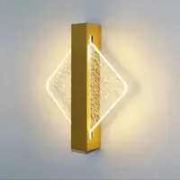 “BLUM” Настенный светильник Прозрачный квадрат с бронзой №1