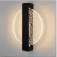 “BLUM” Настенный светильник Прозрачный круг черный №1