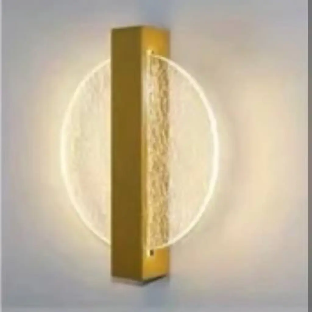 “BLUM” Светильник настенный Прозрачный круг с бронзой №2