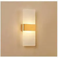 “BLUM” Светильник настенный Прозрачный прямоугольник с золотистым пояском №1