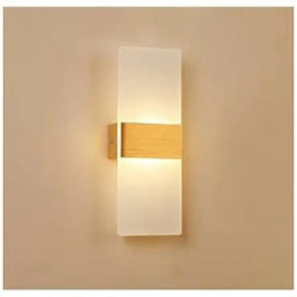 “BLUM” Светильник настенный Прозрачный прямоугольник с золотистым пояском №2