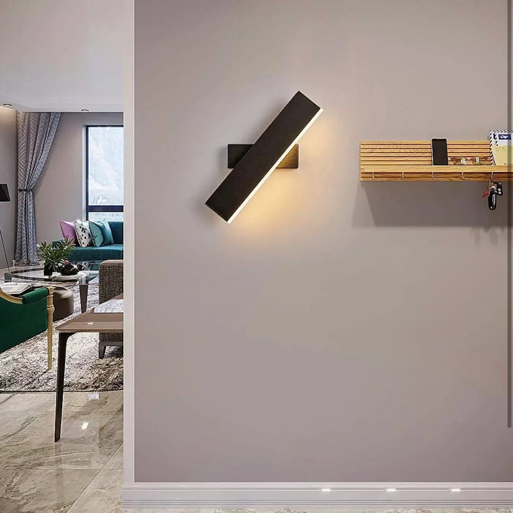 “BLUM” Светильник настенный прямоугольный поворотный черный №2