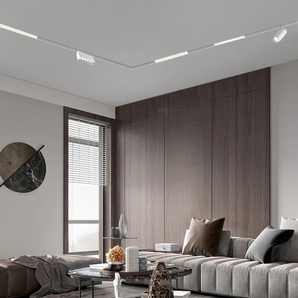 “BLUM” Шина магнитная врезная под гипсокартон белая 1,5мм 3м №4