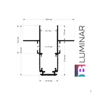 “BLUM” Шина магнитная врезная под гипсокартон белая 1,5мм 3м №5