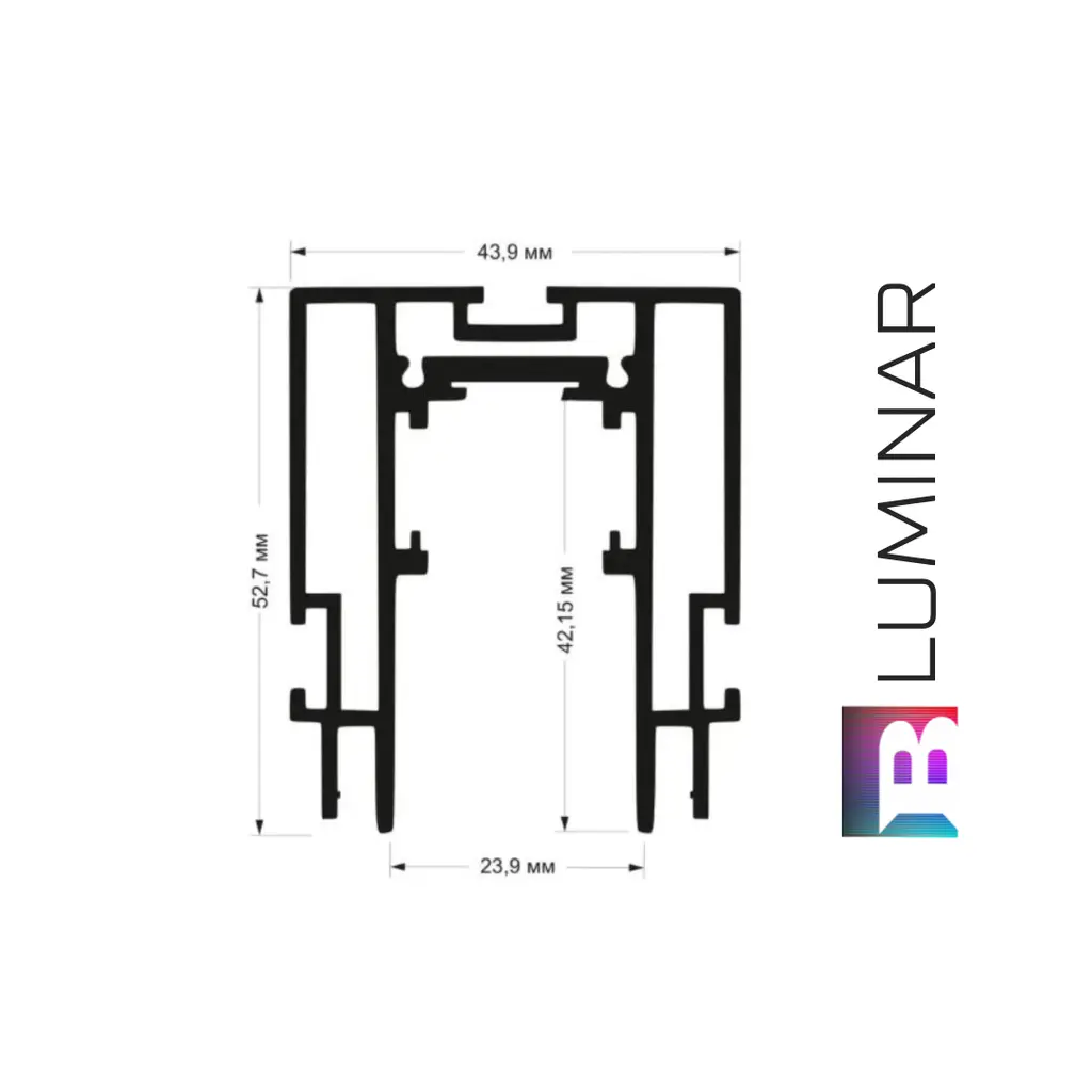 “BLUM” Шина магнитная для натяжного потолка 1м №6