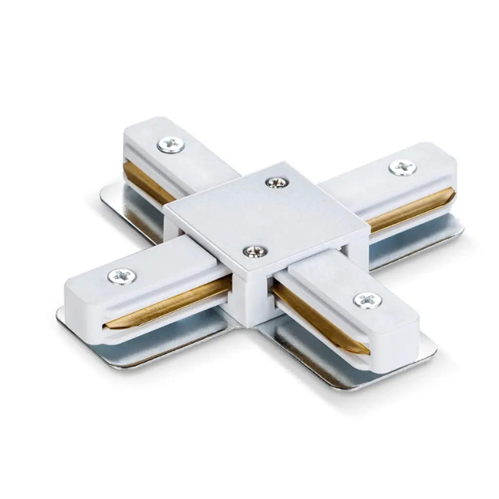 “BLUM” Соединитель для шинопровода крестовой белый №2