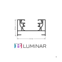 “BLUM” Flux Шинопровод для накладной крепления и питания трековых светильников 2м черный №5