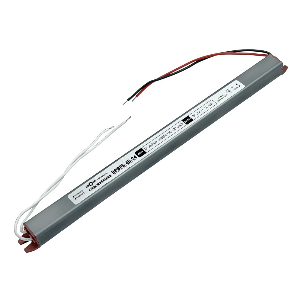 Блок живлення BIOM Professional DC24 48W BPBFS-48-24 2А stick герметичний №1
