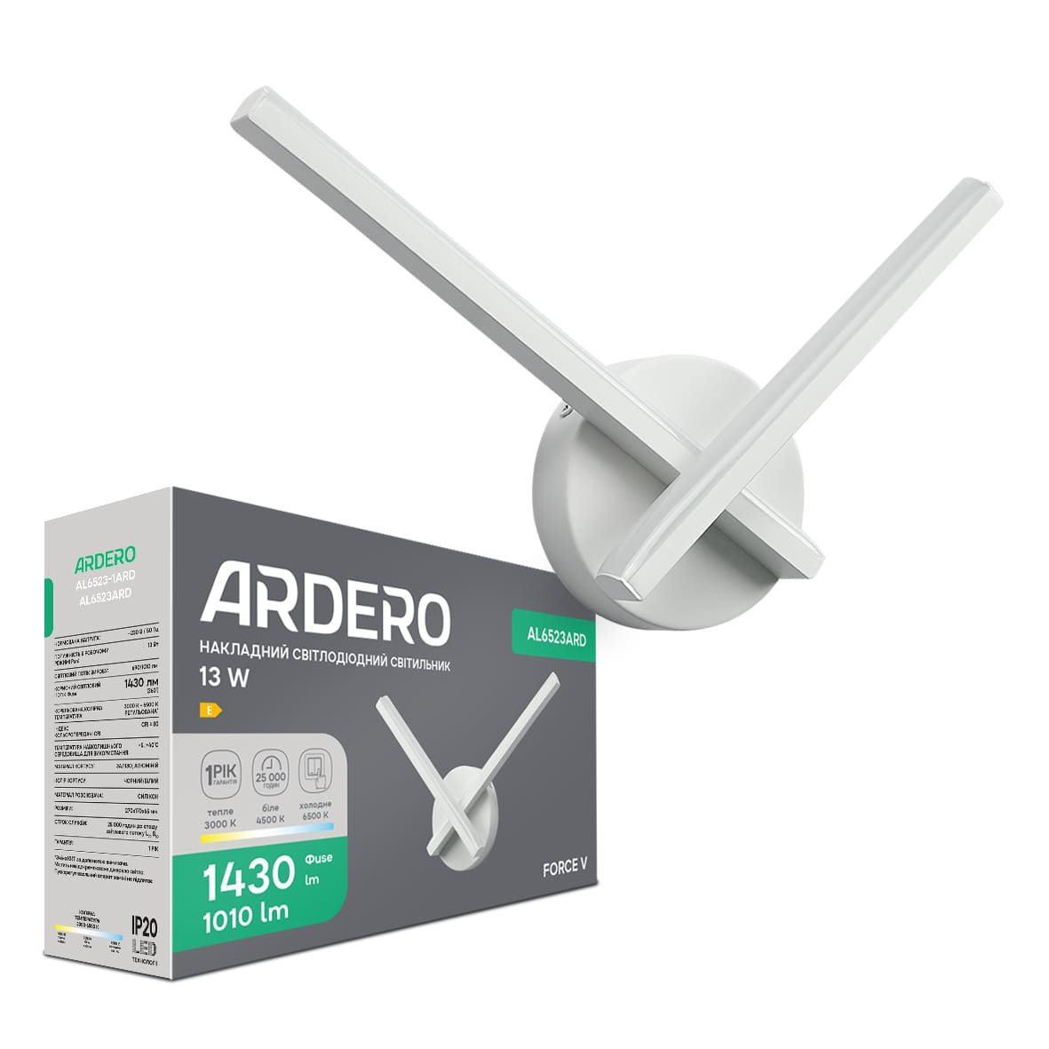Светодиодный накладной светильник Ardero AL6523ARD FORCE V 13Вт белый №1