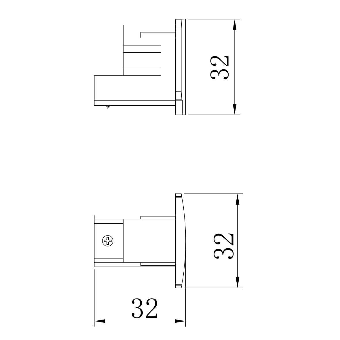 Заглушка Ardero LD1321 для трехфазного шинопровода черный №2