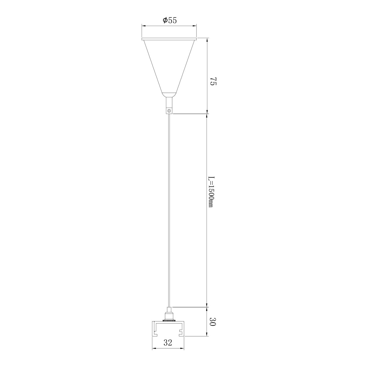 Тросовый подвес Ardero для трехфазного шинопровода LD1302 150 см №2