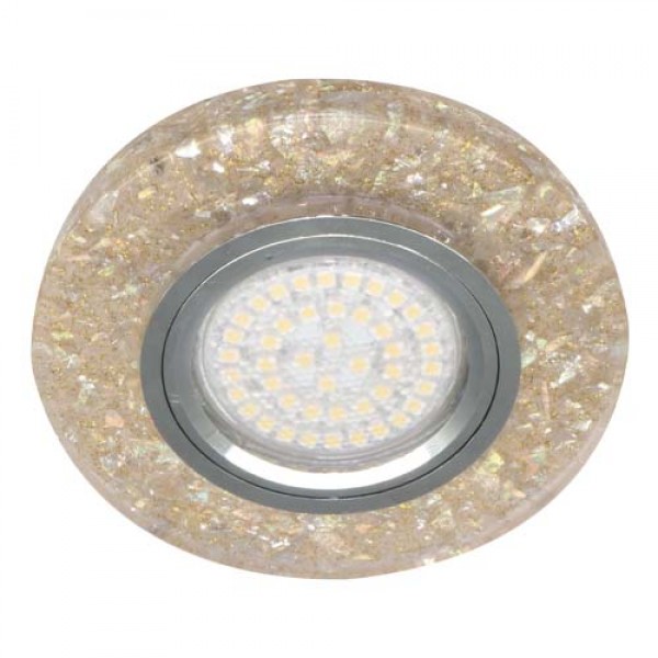 Встраиваемый светильник Feron 8585-2 с LED подсветкой серебро №1