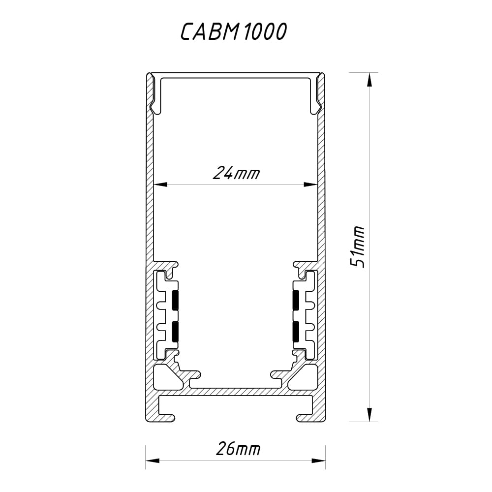Шинопровод Feron CABM1000 черный накладной 3м №2