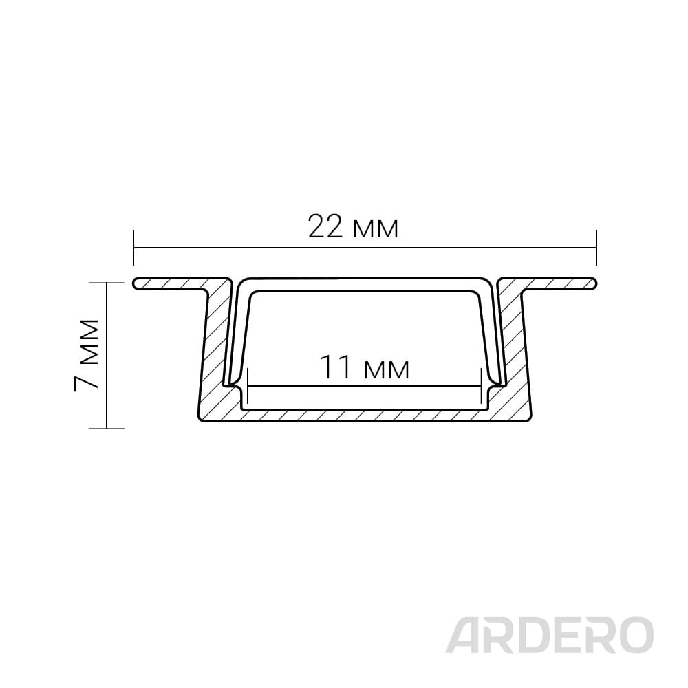 Профиль для светодиодной ленты Ardero CAB251 №2