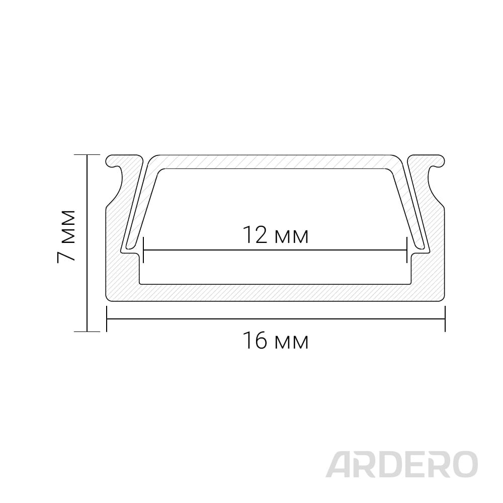 Профиль для светодиодной ленты Ardero CAB262 №2