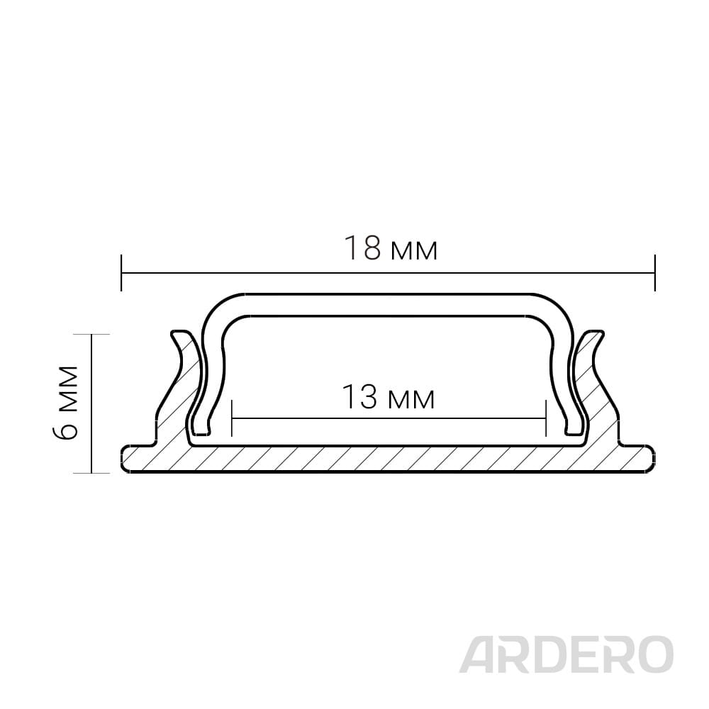 Профиль для светодиодной ленты Ardero CAB264 №2