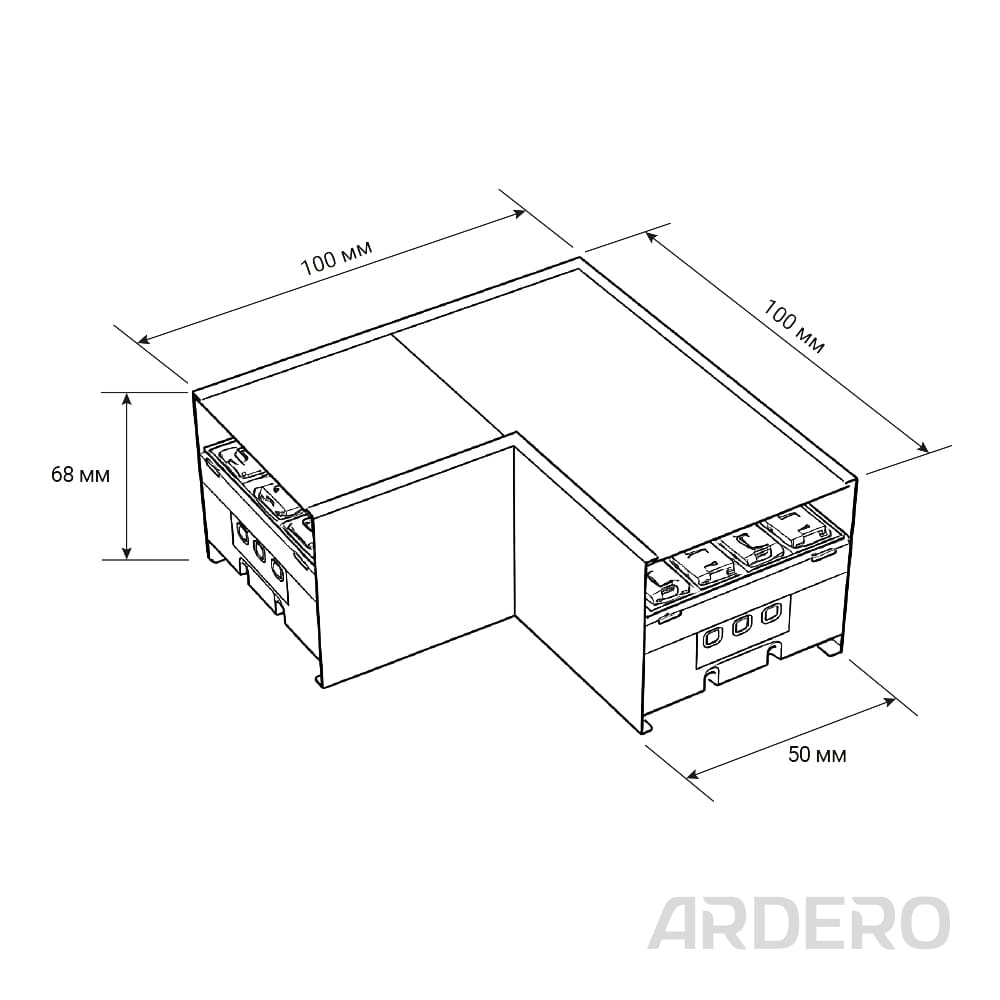 L-соединитель Ardero AL4025-L 5Вт 4000K для светильников AL4025 черный №3