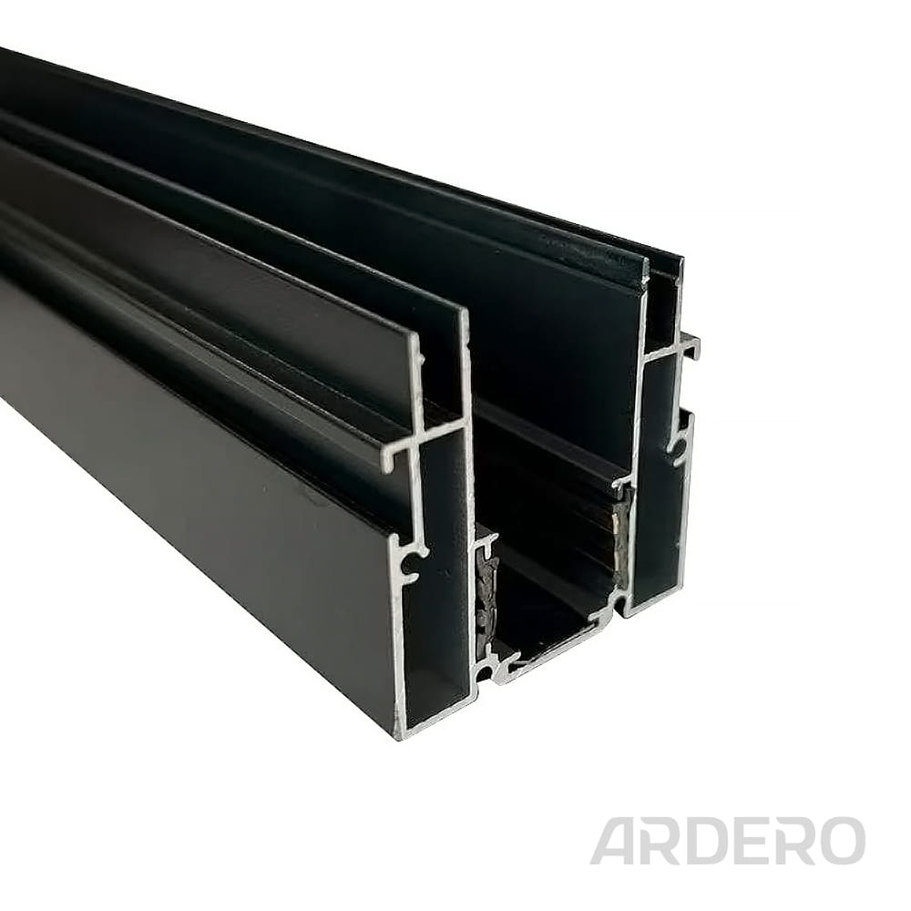 Шинопровод Ardero CABM1004 для натяжных потолков встроенный 3м черный №1