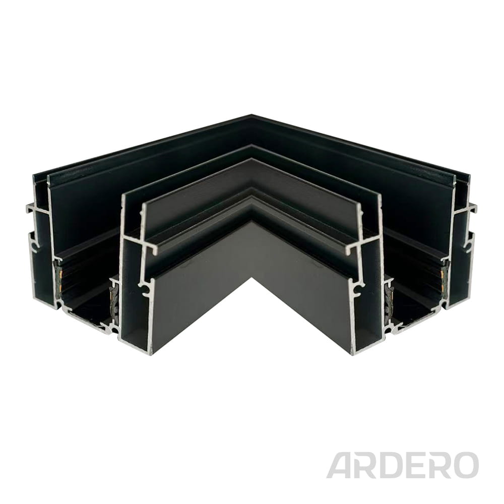 Угловой соединитель Ardero LD2040 для встроенного шинопровода CABM1004 черный №1