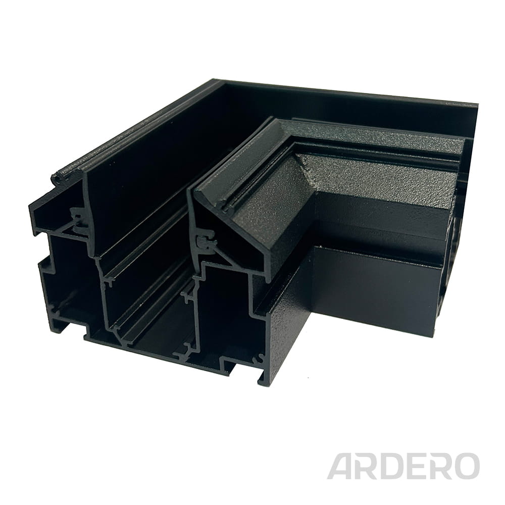 Угловой соединитель Ardero LD2050 для встроенного шинопровода CABM1005 черный №1