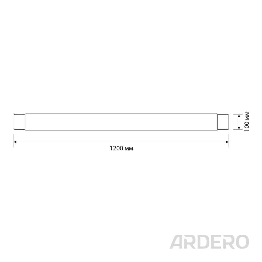 Светодиодный светильник линейный Ardero AL5020 100Вт 4000K призма №3