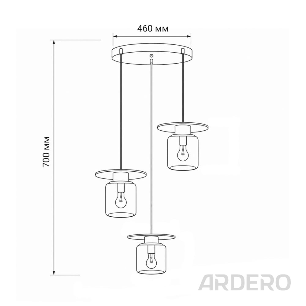 Светильник потолочный Ardero BL1933-1 ORLANDO черный №3