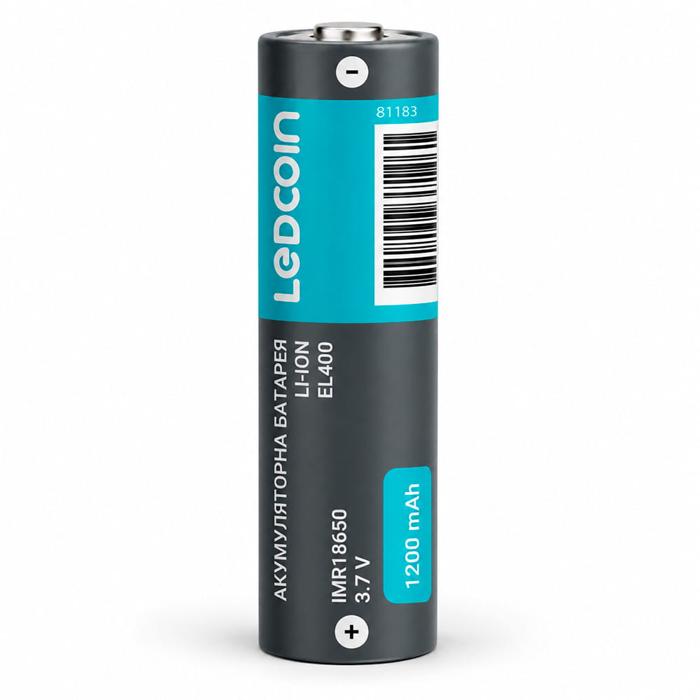 Аккумулятор литий-ионный Ledcoin EL400 IMR18650 1200mAh №1