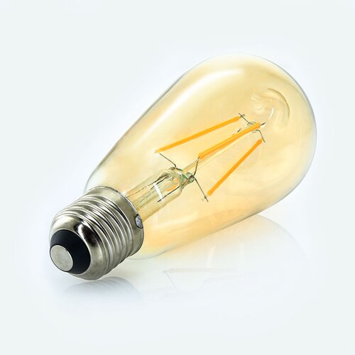 Світлодіодна лампа Biom FL-418 ST-64 8W E27 2350K Amber №3